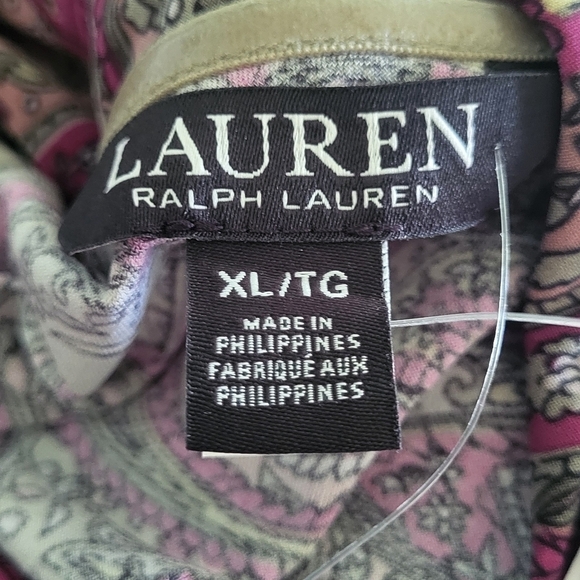 Lauren Ralph Lauren Paisley Off-The Shoulder Blouse - Picture 9 of 13